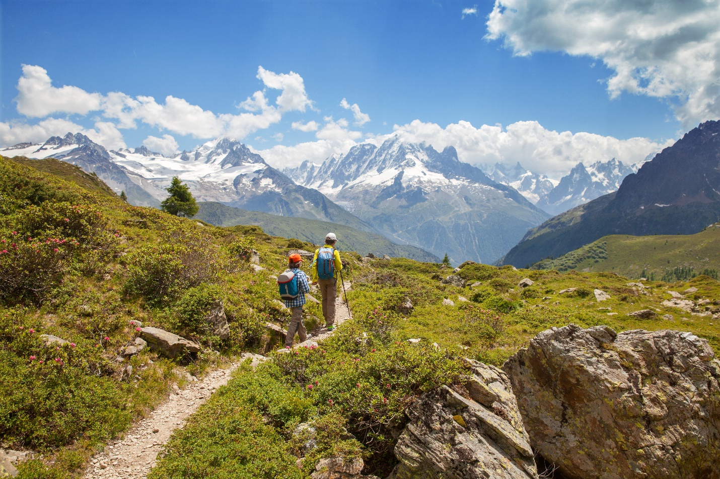 Hiking in the mountains